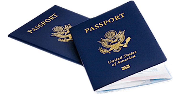 photo of US passport books