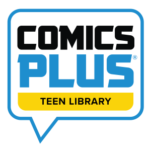 Comics Plus Teen Library logo and link